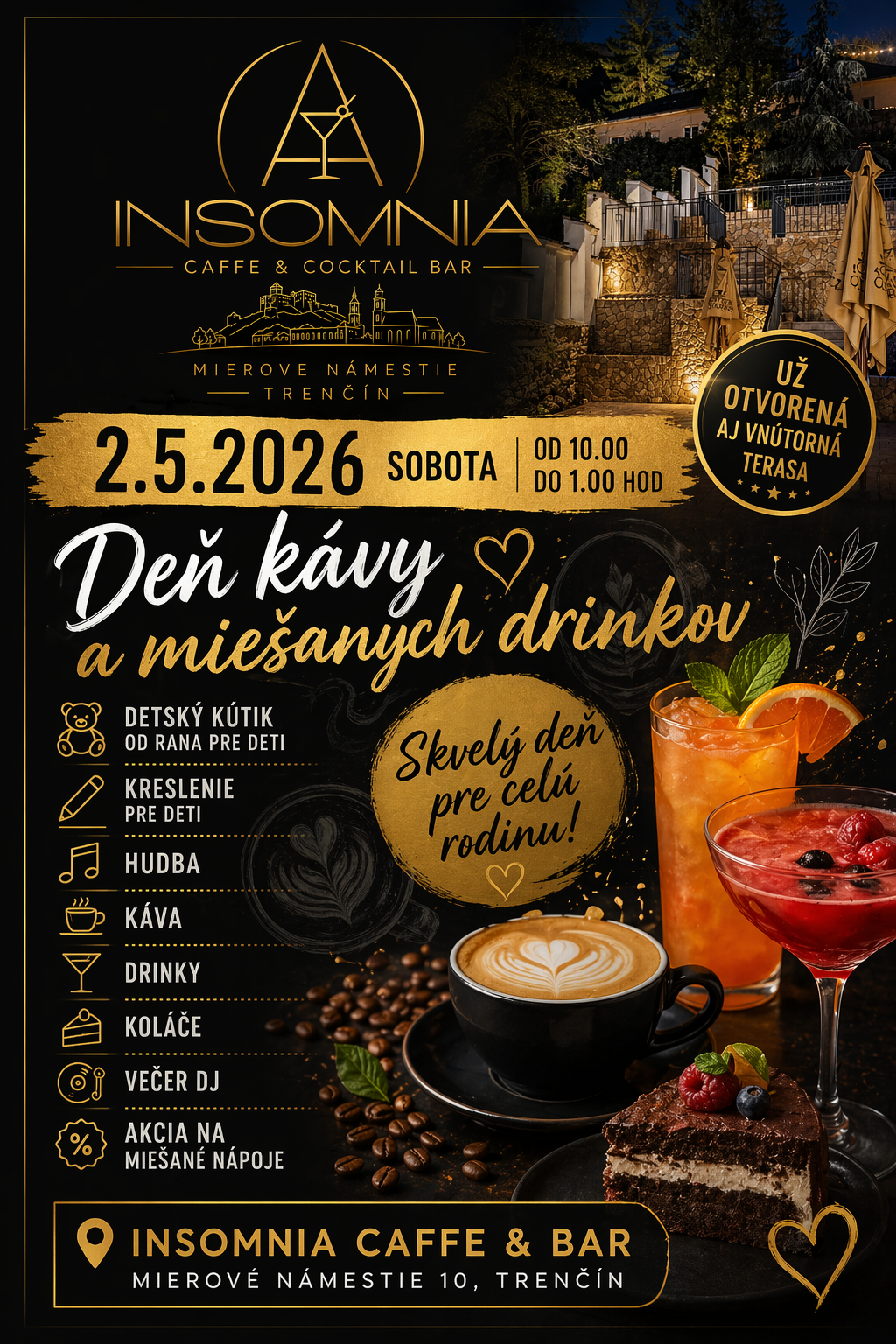 Deň kávy a miešaných drinkov